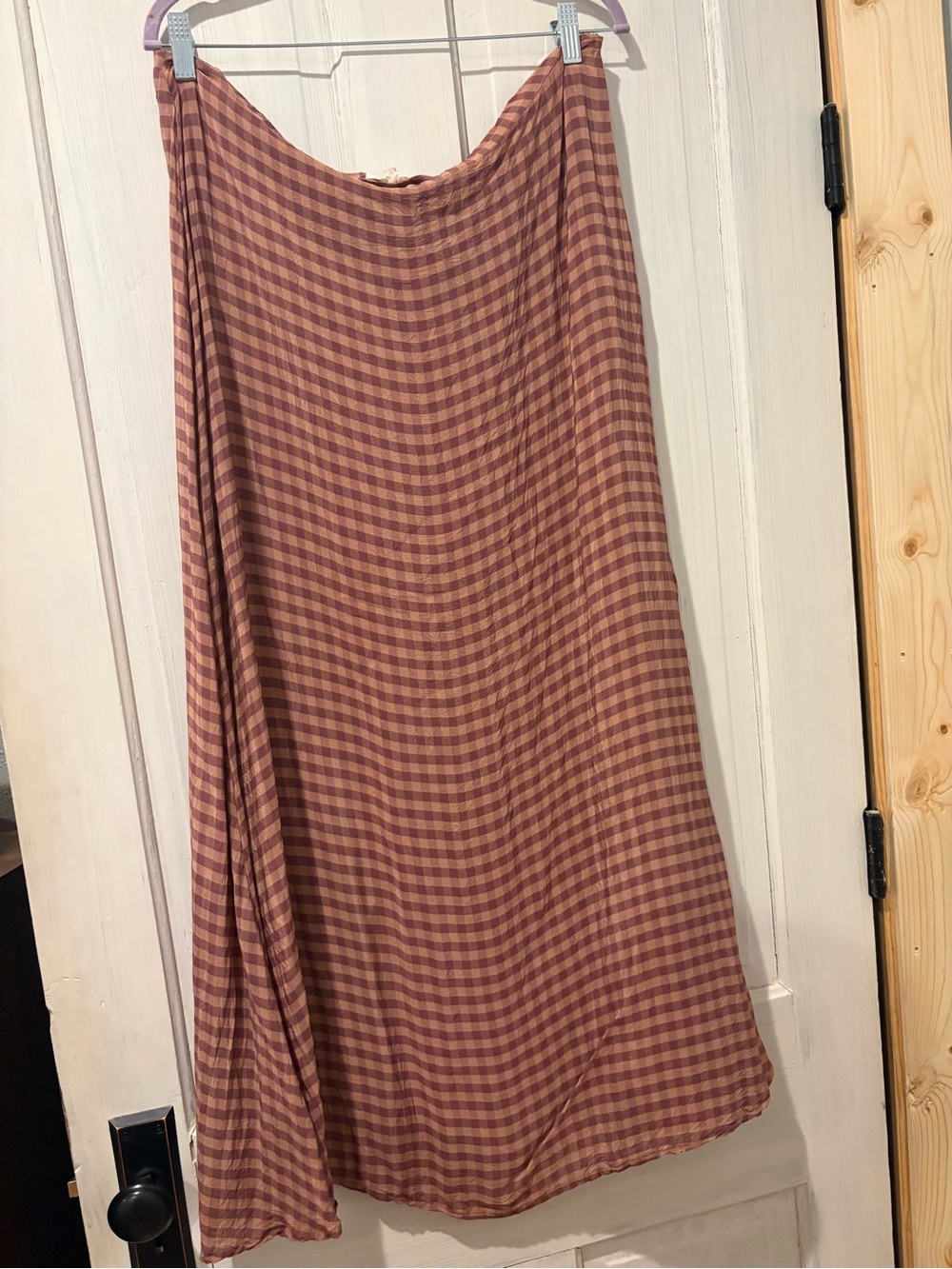 Sonderhaus Midi A-Line Skirt in Plaid